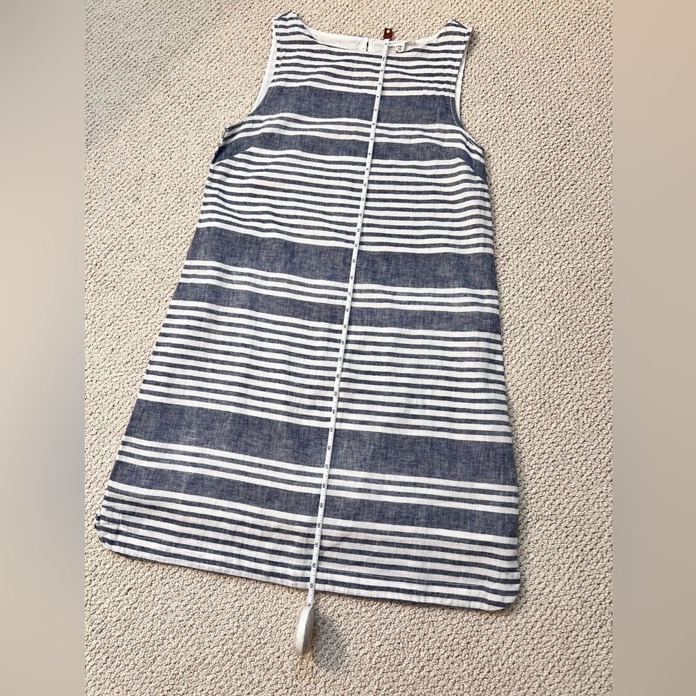 Alina Linen Cotten Striped Dress - Size XS - Picture 3 of 8